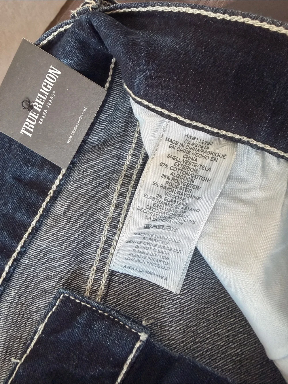 True Religion Rocco Relaxed Skinny Jeans Men 29 Dark Wash Blue Denim Premium Y2K